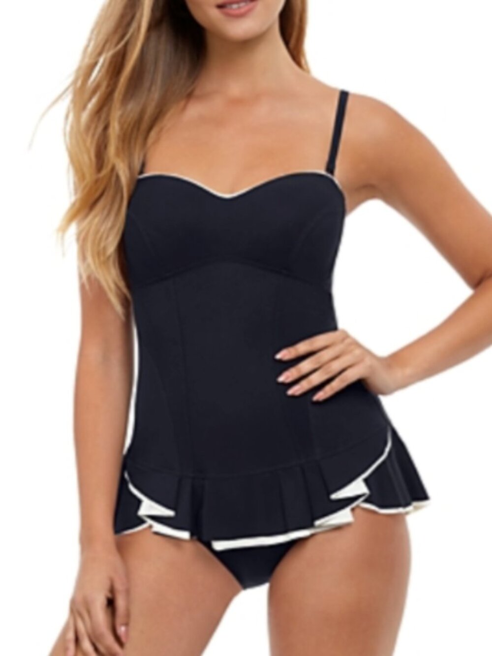 Profile by Gottex Women's Belle Curve Bandeau Swimdress Size 12 - 8199